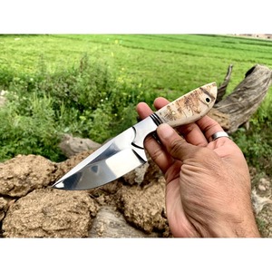Hecho a mano, hermoso, personalizado, borde recto, cuchillo desollador, mango de cuerno, cuchillos de caza de acero inoxidable, regalo DIY, cazadores, OEM personalizado - Product Image 6