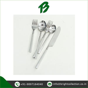 Vajilla Cubiertos Calidad superlativa Plateado Cuchara de acero inoxidable Tenedor Cuchillo Juego de cubiertos Mango audaz - Product Image 2