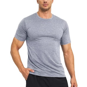 Camiseta de algodón 100% de alta calidad para hombre, venta al por mayor, tela de punto transpirable de manga corta clásica recortada de talla grande - Product Image 6