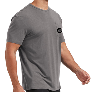 T-shirts à manches courtes confortables pour hommes T-shirts ajustés respirants à quantité minimale de commande bas de haute qualité pour hommes - Product Image 2