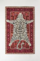 Kreative Teppiche Handgetuftete Handgefertigte Wolle Moderne Octavia Leopard Rot Einfarbige Teppiche Indien Maßgefertigt Umweltfreundlich Rutschfest Haustiergeeignet