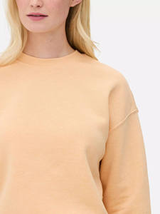 Diseño personalizado Logo Crew Neckline Dropped Shoulders and Rib Trims Sudadera para mujer Gym Workout Sudaderas con capucha y sudaderas para mujer - Product Image 3