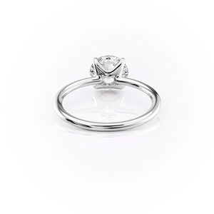 Bague de fiançailles élégante et durable Moissanite Solitaire coupe ronde bijoux de mariage - Product Image 5