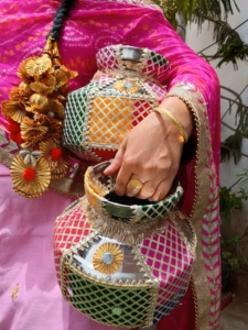 Ghadoli décoratif en acier inoxydable pour les mariages indiens Baby Showers Cérémonies Punjabi Jaggo Guirlandes de mariage Matki Couronnes - Product Image 5