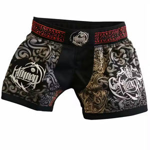 2025 Usine En Gros Logo Personnalisé Hommes Arts Martiaux Porter Muay Thai Shorts Combat MMA Kickboxing Shorts Polyester - Product Image 1