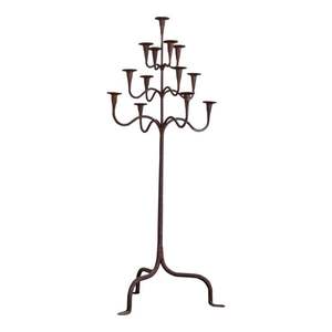 Soporte de vela de latón étnico 11-Batti para decoración tradicional de la sala de oración del hogar y centros de mesa de celebración religiosa - Product Image 4