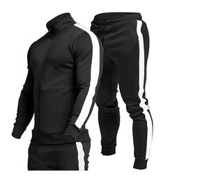 ชุดวอร์มใส่วิ่งสำหรับผู้ชายชุดวิ่งออกกำลังกายแบบ2ชิ้นมีซิปกระเป๋า - Product Image 1