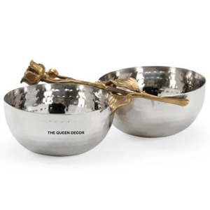Modern Handmade Aluminum Metal Unique Shape Hammered Texture Shinny Polish Decorative Bowl <b>Gifting</b> Home - Product Image 6