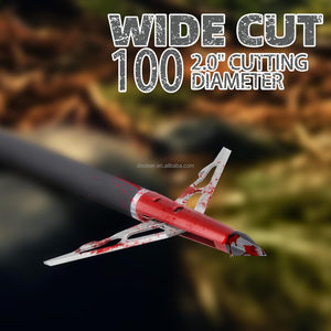 Venta directa de fábrica: Puntas de caza mecánicas de 100 grains y 2 hojas, paquete de 6, para arco compuesto, corte de 2 pulgadas - Product Image 4