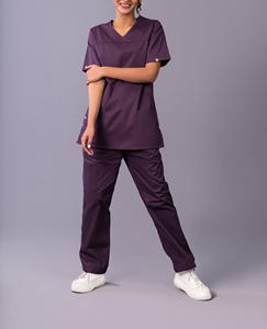 Uniforme Médico Personalizado Unisex con Cuello en V, Mono de Trabajo para Hospital, Manga Corta de Verano, Poliéster y Elastano, para Salón de Belleza, Spa, Uso Dental - Product Image 6