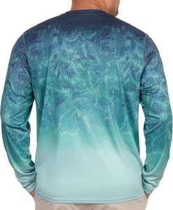 Camisas de pesca de poliéster UPF50 + de alta calidad, protector solar transpirable, camisas UV de secado rápido, ropa de pesca de rendimiento impermeable - Product Image 2