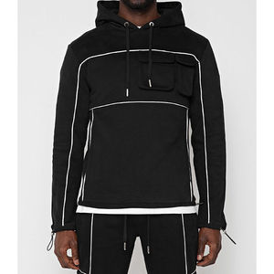 Conjunto Deportivo de Dos Piezas para Hombre con Capucha y Logotipo Personalizado, Chaqueta Cortavientos Transpirable Informal y Pantalones Joggers para la Temporada de Invierno - Product Image 6