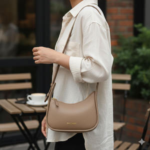 Sac à main de luxe en cuir véritable pour femme, étiquette blanche, fermeture éclair tendance, résistant à l'eau, bandoulière réglable, sac fourre-tout - Product Image 2