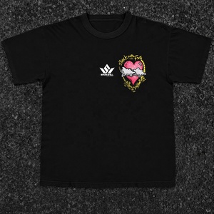 Men's <b>White</b> Heart Graphic T-Shirt Short Sleeve O-Neck Cotton Jersey Regular Fit Casual Printed <b>Tee</b> - Product Image 6