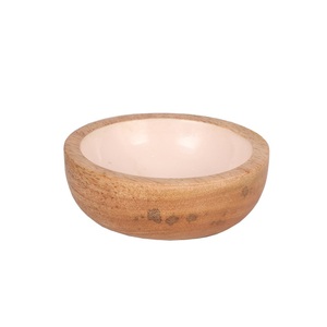 Tazón de cerámica de madera para fruta seca, tazón para servir mesa de comedor de 12 pulgadas, diseño único personalizado, buena calidad, colorido - Product Image 4