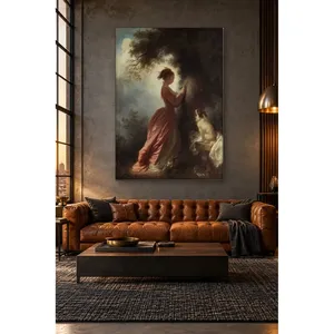 Fida Fragonard, fille sculptant son nom dans un arbre, impression sur toile - Product Image 4