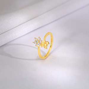 Golden Flower Girl Kid's Ring Joyería elegante para ocasiones especiales - Product Image 3