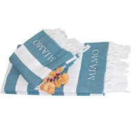 Serviettes de plage en coton rayées pour adultes, de qualité supérieure, fabriquées en Turquie, prix d'usine.