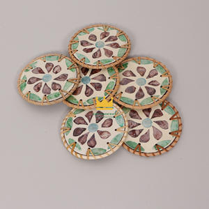 Haute qualité perle rotin sous-verres bambou napperon rotin chargeur plaque artisanat tapis et tampons du Vietnam - Product Image 2