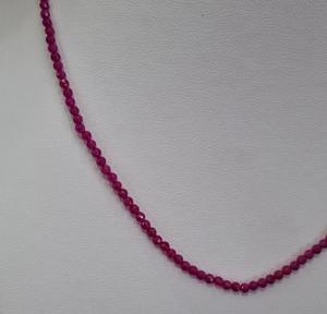 Cuentas de Piedras Preciosas Rosa Oscuro de 2.50 mm, Cuentas Redondas Facetadas de 14 Pulgadas para Collar de Piedras Preciosas y Joyería de Piedras Preciosas - Product Image 2