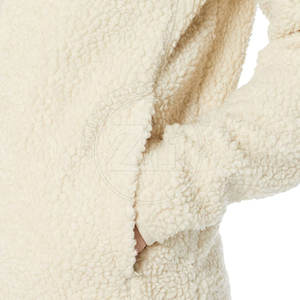 Light <b>Weight</b> Full Zipper <b>Stand</b> Collar Front Logo Men's Winter Jacket Wool Polyester Polar Fleece - Product Image 6