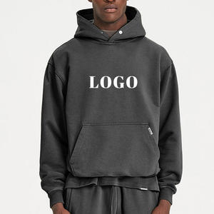 Men Pullover Hoodies 100% Cotton Plain Hoodies in <b>Bulk</b> French <b>Terry</b> Oversized Blank Heavyweight High Quality Hoodie - Product Image 2