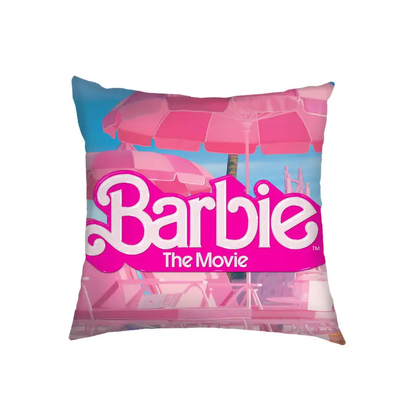 Sarung bantal bercetak Digital kustom sarung bantal anak perempuan Barbie sarung bantal dekoratif sandaran kepala Sofa