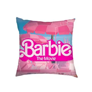 Taies d'oreiller à impression numérique personnalisables Barbie pour filles Taie d'oreiller pour canapé Tête de lit Housse de coussin décorative