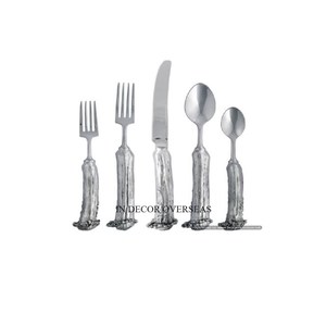 Top vente de haute qualité plaqué or et argent brillant poli qualité supérieure métal fait Unique Designer cuillères ensembles de couverts - Product Image 4