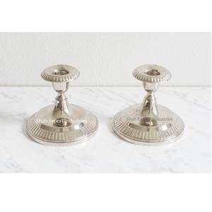 Bougeoir conique en aluminium nickelé pour éclairage de table de fête et d'événement Bougeoirs décoratifs de 22 mm - Product Image 3