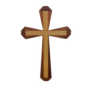 Croix murale en bois massif artisanale symbole religieux chrétien décoratif pour la maison et le décor de l'église cadeau d'art mural en bois sculpté - Product Image 5