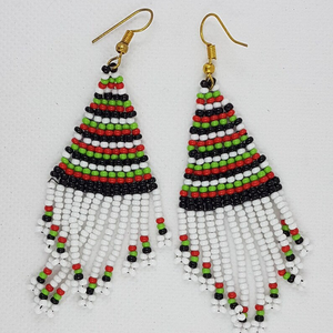 ต่างหูลูกปัดทำด้วยมือสำหรับผู้หญิงต่างหูลูกปัดมาร์ดิกราส์ต่างหูปักลายแฟชั่นสำหรับงานปาร์ตี้สไตล์งานเทศกาล - Product Image 6