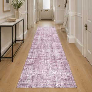 Alfombra de Chenilla Lavable a Máquina con Estampado Digital Oriental Tradicional Rosa Ciruela LXDP-0144 de RUGS DEPOT, Antideslizante - Product Image 5
