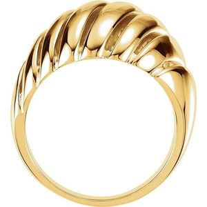 Stuller 10K Gold <b>Dome</b> <b>Ring</b> 5206:6407P Rhodium Plated Geometric Gemstone Everyday Wear Jewelry with Setting Technology - Product Image 2