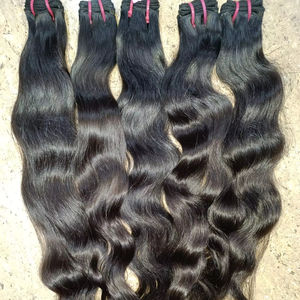 Vierge indienne Remy Single Drawn Cheveux en vrac Extensions de cheveux humains de qualité supérieure pour le tissage - Product Image 1