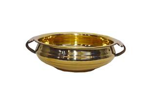 Bol à fruits en cuivre, style américain, poli, motif feuille, écologique, décoratif, design moderne - Product Image 6