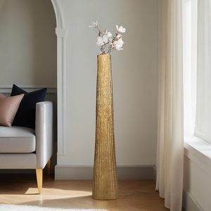 Artistic Iron Tabletop Flower <b>Vase</b> Handmade <b>Unique</b> Hammered Gold Eco-Friendly Coastal Design Christmas Luxury Homes Zahid - Product Image 1