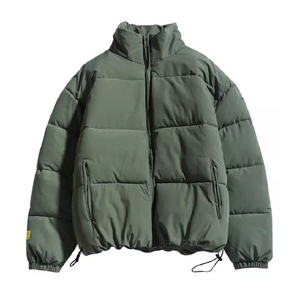 Men's <b>Waterproof</b> Breathable Eco-Friendly Puffer Jacket with Stand Collar and Front Logo for Winter Outdoors <b>Coats</b> - Product Image 6