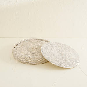 Cheapest Round Placemats with Holder White <b>Wash</b> Rattan / Wicker Placemat. 25cm, 30cm and 35cm - Product Image 4