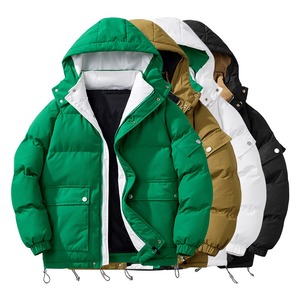 Chaqueta acolchada de alta calidad para hombre, resistente al agua, de invierno, de manga larga con cremallera, chaquetas acolchadas ligeras, chaqueta gruesa OEM - Product Image 1