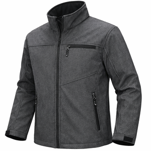 HAPPY HORSE Veste softshell à capuche coupe-vent, imperméable et respirante pour homme, style décontracté pour la randonnée en plein air en hiver - Product Image 1