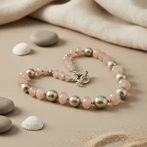 Collier en perles d'eau douce plaqué or rose pour femmes - Bijoux - Mariage et cadeaux - Product Image 2