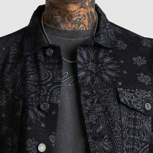 Veste en jean Hip Hop en détresse de qualité supérieure dernier style de patchs de broderie déchirés veste en jean pour hommes entièrement personnalisée - Product Image 6