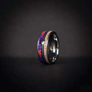 สายคู่โอปอลไฟกาแล็กซี่ที่สวยงามเป็นสัญลักษณ์ของความรักนิรันดร์ด้วยไฟสีสันสดใสทำให้เครื่องประดับโรแมนติกไม่ซ้ำใคร - Product Image 1