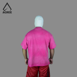 Logo personnalisé brodé délavé à l'acide T-shirt surdimensionné en coton épais à épaules tombantes pour hommes séchage rapide solide motif imprimé - Product Image 6