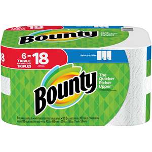 Toallas de Papel Bounty Quick-Size, Blancas, 8 Rollos Triples Familiares = 27 Rollos Regulares - Product Image 2