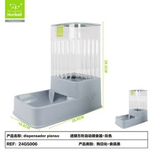 Comedero Redondo de Acero Inoxidable para Mascotas con Dispensador Automático de Agua, para Perros y Gatos, Fabricado por el Fabricante, Venta al Por Mayor - Product Image 1