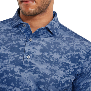 Polo de Golf de Manga Corta con Estampado de Camuflaje Azul para Hombre, Personalizado con Logotipo, de Alta Calidad, Tejido Transpirable, Estilo Casual - Product Image 6