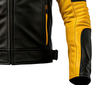 OEM Custom Design Men's Slim Fitness Genuine Leather Jacket <b>Stand</b> Collar Anti-Wind Lapel Zipper Fashionable Waterproof - Product Image 4