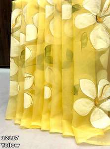 Diseñador de Bollywood, última tendencia, ropa de Festival de alta calidad, Organza con Sari pintado a mano, exportador y suministro indio - Product Image 6